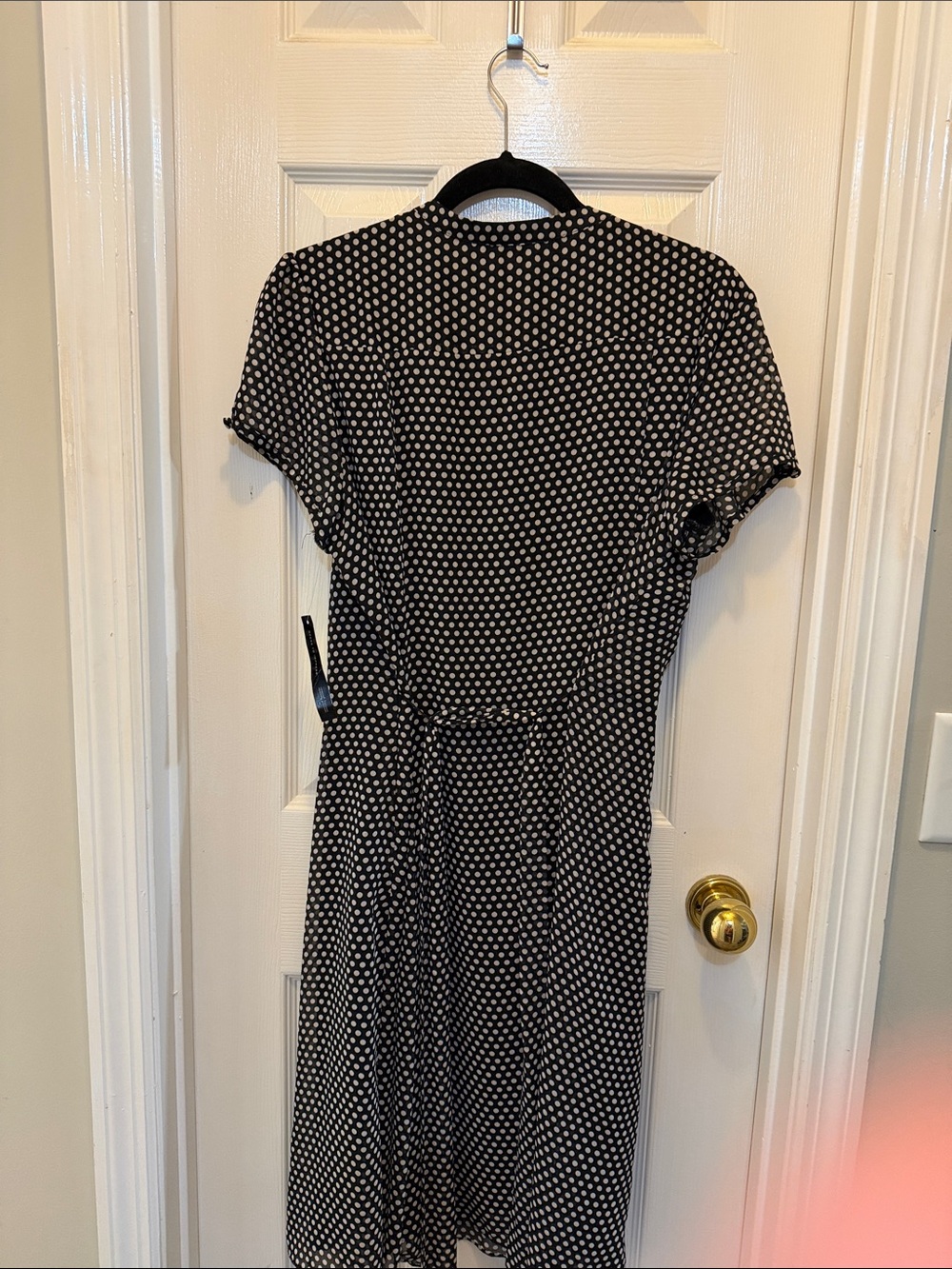 Liverpool Black & White Polka Dot Wrap Midi Dress - Picture 4 of 6